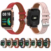Xiaomi Redmi Watch 2 Lite Hakiki Deri Metal Kasa Entegre Kordon Koyu Mavi - 6