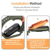 Xiaomi Mi Band 5 6 7 Uyumlu MIJOBS GS İki Renkli Saat Kayışı Siyah Ordu Yeşili - 7