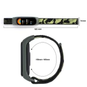 Xiaomi Mi Band 5 6 7 Uyumlu Siyah Kamuflaj Naylon Döngü Örgü Kayış - 5