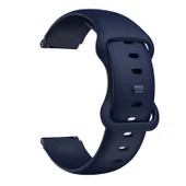 Xiaomi Haylou LS01 Akıllı Saat 19mm Kelebek Tokalı Silikon Kordon Gece Mavisi - 2