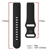 Xiaomi Mi Watch 18mm Kelebek Tokalı Silikon Saat Kayışı Açık Mavi - 4
