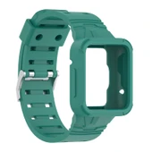 Xiaomi Poco Watch Silikon Entegre Saat Kayışı Çam Yeşili - 3