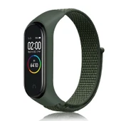Xiaomi Mi Band 7 Naylon Örgü Saat Kayışı Ordu Yeşili - 1