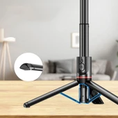 L13D Bluetooth Kumandalı Çıkarılabilir Dolgu Işıklı Tripodlu Selfie Çubuğu Telefon Tutucu - 5