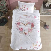 Clasy Ranforce %100 Pamuk Tek Kişilik Nevresim Dream V1 Bej - 1