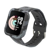 Xiaomi Redmi Watch Kamuflaj Silikon Saat Kayışı Siyah - 1