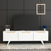 BMdekor TV Sehpası Parka Beyaz Meşe 150 cm - 1