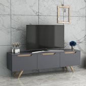 BMdekor TV Sehpası Parka Antrasit Meşe 150 cm - 2