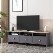 BMdekor TV Sehpası Ozan Antrasit Meşe 150 cm - 2
