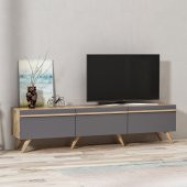 BMdekor TV Sehpası Asil Antrasit Meşe 180 cm - 2