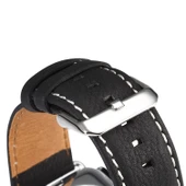 Apple Watch Deri Kordon Siyah 42mm 44mm 45mm Uyumlu - 5