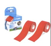 VZN Kinezyo Bandı - Spor Terapi - 5m x 5cm - Suya Dayanıklı - Kırmızı (2 Kutu) - 1