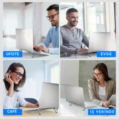 Coofbe Yapışkanlı 2 Adet Metal Laptop Standı Notebook Yükseltici Stand Masaüstü Laptop Tutucu Stand - 4