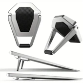 Coofbe Yapışkanlı 2 Adet Metal Laptop Standı Notebook Yükseltici Stand Masaüstü Laptop Tutucu Stand - 1