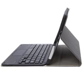 Microsoft Surface Go 4 3 2 1 Uyumlu SFGO A Model Ağaç Dokulu Bluetooth Klavyeli Deri Kılıf Siyah - 5