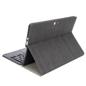 Microsoft Surface Go 4 3 2 1 Uyumlu SFGO A Model Ağaç Dokulu Bluetooth Klavyeli Deri Kılıf Siyah - 7
