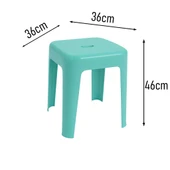 Saban Tabure Sağlam Plastik Kırılmaya Dayanıklı Bahçe, Balkon ,Banyo Su Yeşili - 2