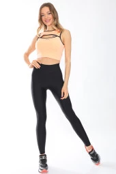 Ekstra Yüksek Bel Parlak Disco Tayt thumbnail 9