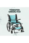APS Refakatçi Transfer Sandalyesi Hasta Taşıma Sandalyesi Frenli Manuel Tekerlekli Sandalye - 1