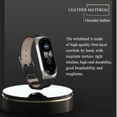 Xiaomi Mi Band 6 5 4 3 Uyumlu Mijobs CS Mikrofiber Deri Saat Kayışı Siyah Gri - 5