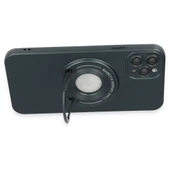 İPhone 12 Pro Uyumlu Standlı Magneticsafe Yeşil Luta Kılıf - 3