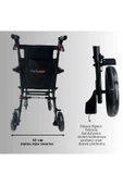 APLUSSAĞLIK Tekerlekli Sandalye Katlanır Ergonomik Yeni Nesil Yüksek Kalite Hasta Transfer Sandalyesi - 6