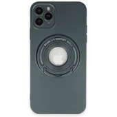 İPhone 12 Pro Uyumlu Standlı Magneticsafe Yeşil Luta Kılıf - 1