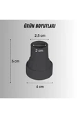 APS Baston Lastiği Yumuşak Kaymaz Taban Baston Asa Ucu Yüksek Kalite 4'lü Avantaj Paket Gri ve Siyah - 2