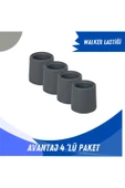 APLUSSAĞLIK Walker Yürüteç Lastiği Yumuşak Kaymaz Taban Yüksek Kalite 4'lü Avantaj Paket Gri - 1