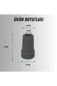 APLUSSAĞLIK Tripot Lastiği Tetrapot Lastiği Yumuşak Kaymaz Taban Yüksek Kalite 4'lü Avantaj Paket Gri - 2