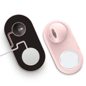 2'si 1 Arada Çok Fonksiyonlu Magsafe Şarj Standı Apple Watch ve iPhone için Pembe - 4