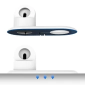 Apple Watch ve iPhone için 2'si 1 Arada Çok Fonksiyonlu Magsafe Şarj Standı Beyaz - 3