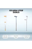 APS Baston Lastiği Yumuşak Kaymaz Taban Baston Asa Ucu Yüksek Kalite 4'lü Avantaj Paket Gri - 3