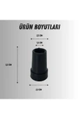 APLUSSAĞLIK Tripot Lastiği Tetrapot Lastiği Yumuşak Kaymaz Taban Yüksek Kalite 4'lü Avantaj Paket Siyah - 2