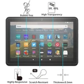 Amazon Fire HD 10 Plus 2021 Uyumlu 2 Adet 9H Sertlikte Patlamaya Dayanıklı Temperli Cam Ekran Koruyucu - 3