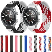 Samsung Galaxy Watch Active ve Active2 40mm 44mm Ayarlanabilir Siyah Beyaz Naylon Örgü Elastik Saat Kayışı 125mm - 8