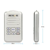 RETEVIS RT20 Mini FM Telsiz 2W 400-470MHz 16 Kanal USB Type-C Şarjlı ABD Fişi Gümüş - 3