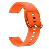 Xiaomi Mi Watch Turuncu Silikon Saat Kayışı Elektro Kaplama Tokalı - 1