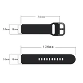 Xiaomi Mi Watch Sarı Silikon Saat Kayışı Elektro Kaplama Tokalı - 4