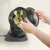 F410 Model 24V Çift Başlıklı Katlanabilir Elektrikli Araç Soğutma Fanı - 4