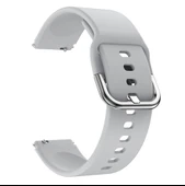 Xiaomi Mi Watch Gri Silikon Saat Kayışı Elektro Kaplama Tokalı - 1
