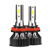 F2 H8 H9 H11 Model 2 Adet 25W 6000K Soğuk Beyaz LED Araba Farı IP68 Su Geçirmez - 1