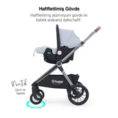Huggy Mate 5 in 1 Extra Parlak Çift Yönlü Travel Bebek Arabası - 8