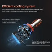 F2 H8 H9 H11 Model 2 Adet 25W 6000K Soğuk Beyaz LED Araba Farı IP68 Su Geçirmez - 8