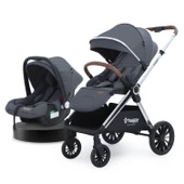 Huggy Mate 5 in 1 Extra Parlak Çift Yönlü Travel Bebek Arabası - 3