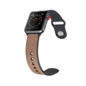 Apple Watch Deri TPU Kordon 42-45mm Açık Kahverengi - 4