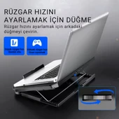 Polham Hızı Ayarlanabilir Laptop Soğutucu Notebook Standı - 4 Kademeli Yükseklik Ayarlı, 2 USB Girişli Stand - 4
