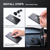 TOPK D21 Manyetik Evrensel Araç Telefon Tutucu Kırmızı - 7