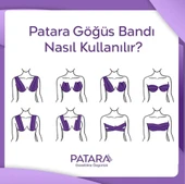 Premium Göğüs Dikleştirici Bant Seti - 5cm x 5m - 8 Saten + 2 Silikon Ped - Ten Rengi - 5