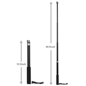 Evrensel Alüminyum Selfie Çubuğu Adaptörlü Siyah 25-75cm - 4